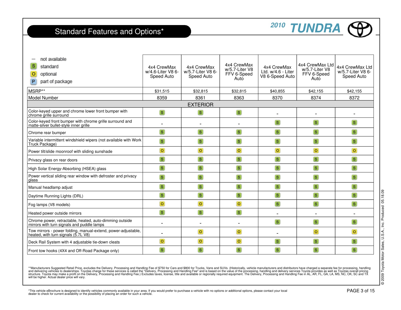 2010 Toyota Tundra CM 4x4 Brochure Page 10
